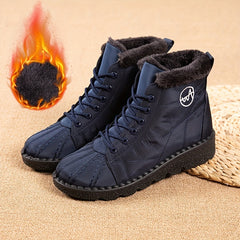 Women's Waterproof Snow Boots Warm Non slip Medium Tube Snow Boots