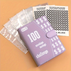 100 Envelope Challenge Binder Couple 100 Days Money Saving Journal