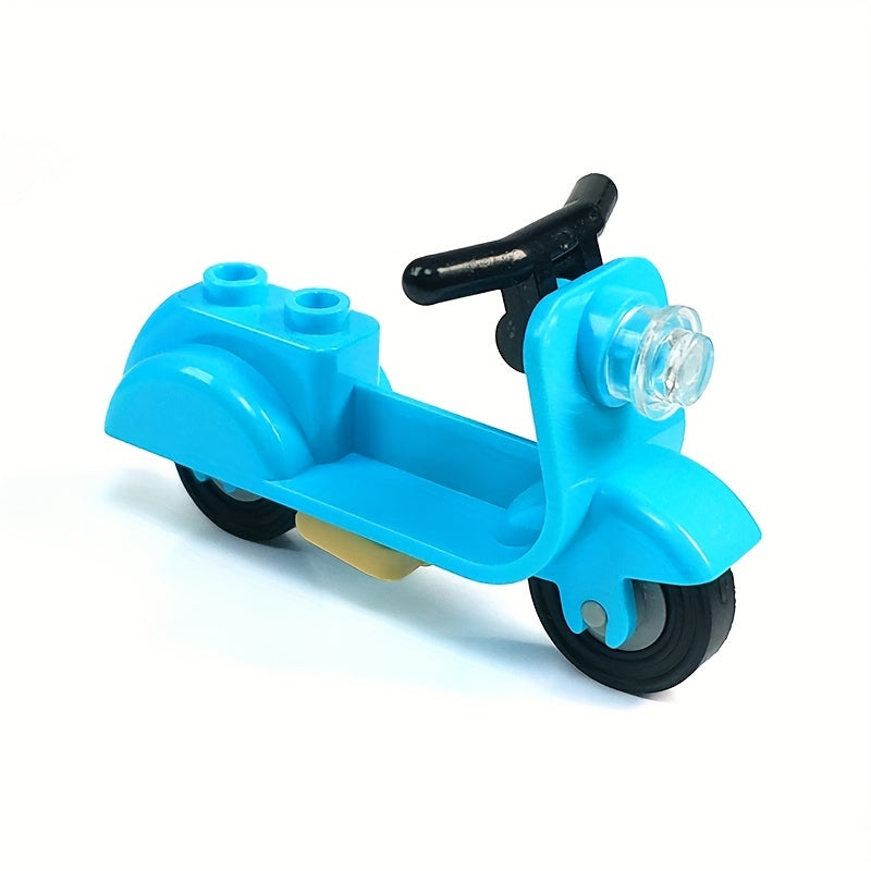 Interlocking Building Blocks Motorcycle Model City Traffic Toy