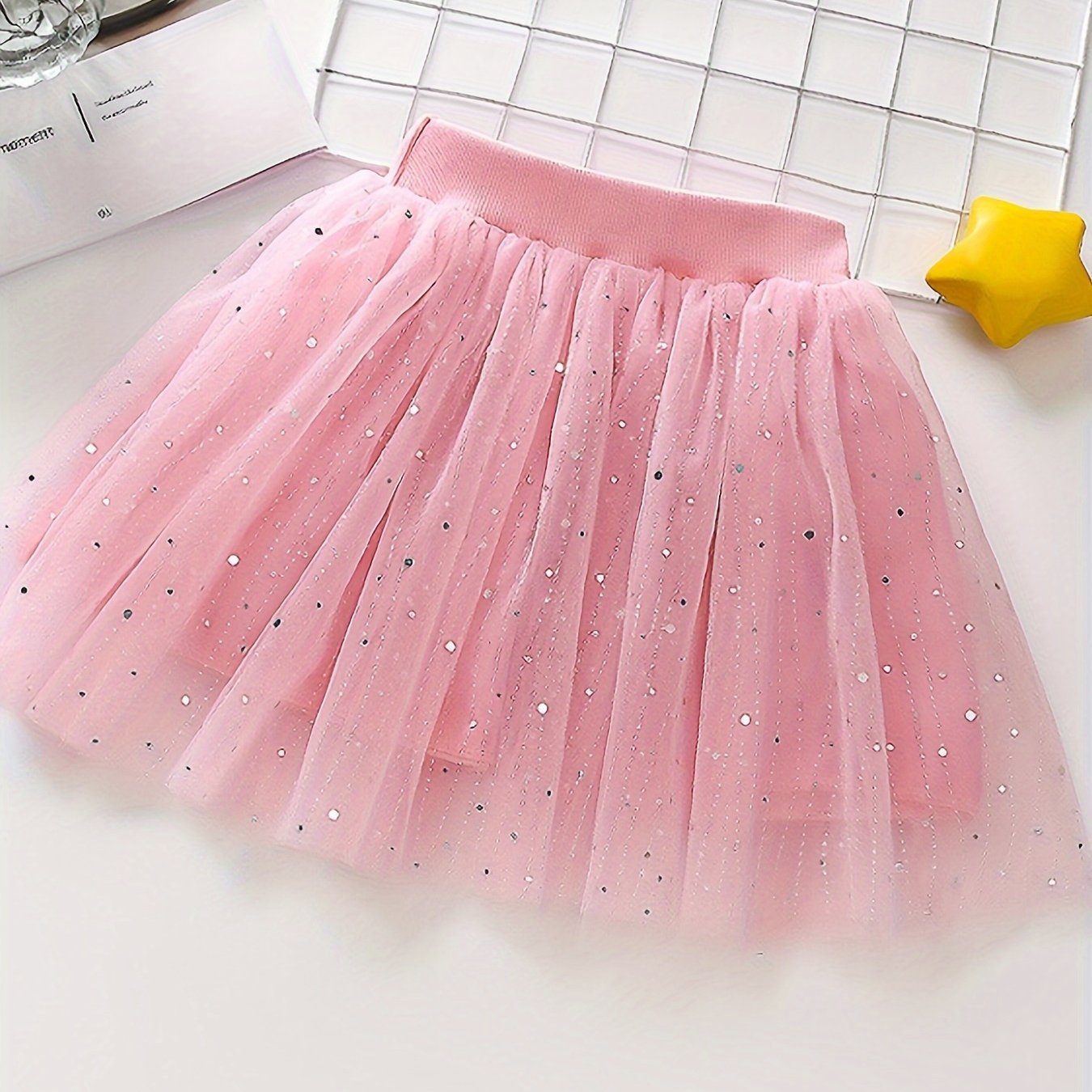 Toddler Girls Sequin Tutu Skirt for Dance Ballet Party