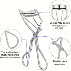 Professional Eyelash Curler Kit with 10 Replacement Pads