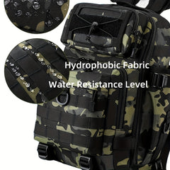 Large Capacity Fishing Backpack with Rod Holder - Sling Bag for Fly Fishing