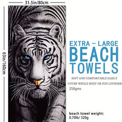 Cartoon Animal Beach Towel 70.8 x 35.4