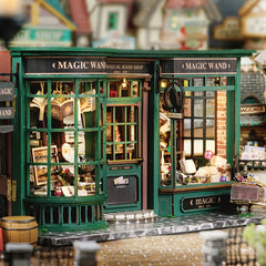 Magic House Dollhouse European Vintage Style With Furniture Dark Green