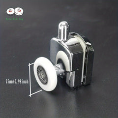 4pcs Shower Door Runner 23mm 25mm Double Pulleys Hang