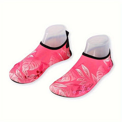 Leaf Graphic Sporty Water Shoes Quick drying Lightweight Beach Barefoot Shoes