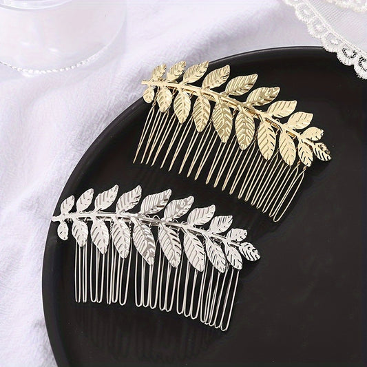 Leaf Hair Comb Silver Bridal Hair Piece