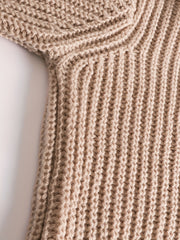 Solid Long Sleeve Turtle Neck Sweater Dress