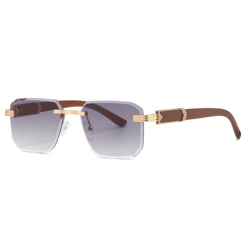Square Rimless Sunglasses Gradient UV400 Sun Shades