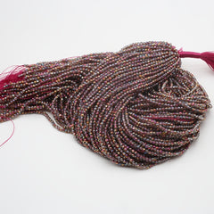 15'' Red Brown Spinel Faceted Beads for Plated Beading