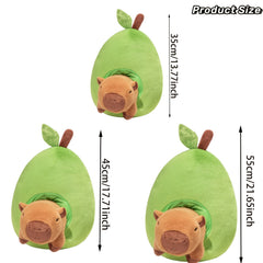 Capybara Avocado Fruit Plush Toy - Small, Medium, Large