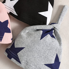 Star Print Infant Hat Set