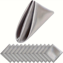 Satin Napkins 24pcs Soft Table Napkins Romantic Weddings Party Dinner Decoration