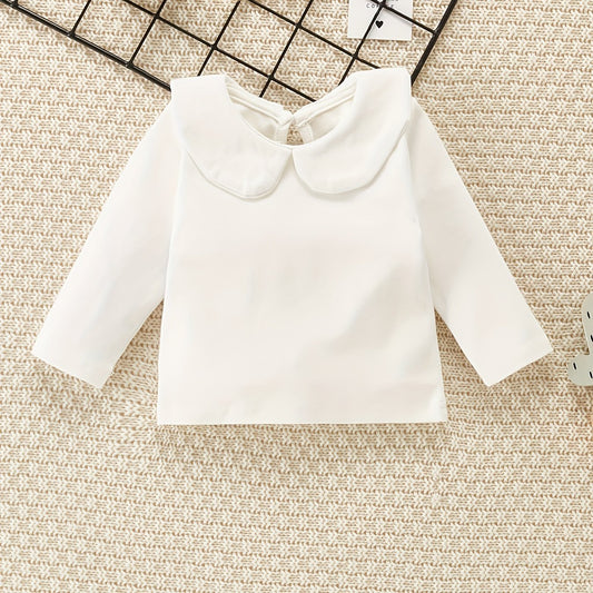Baby Girls Long Sleeve Doll Collar Top