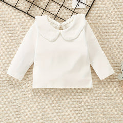 Baby Girls Long Sleeve Doll Collar Top