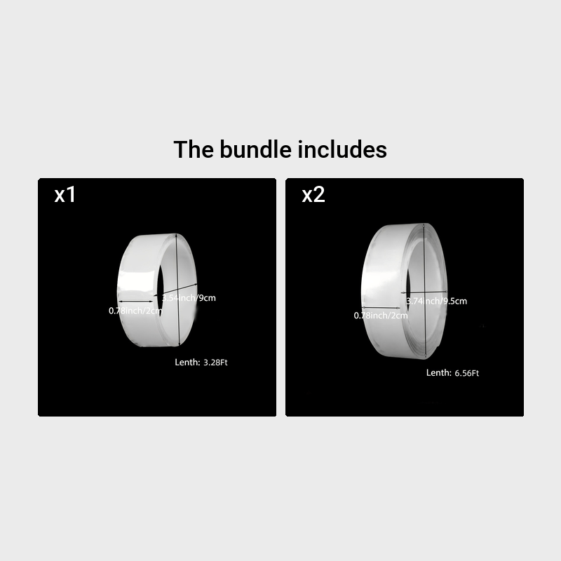 Heavy Duty Double Sided Tape Reusable for Home Office Car