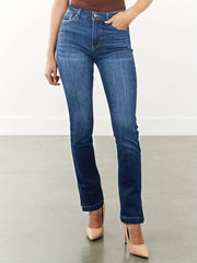 Medium Stretch Slim Fit Jeans Washed Slash Pocket Denim Pants