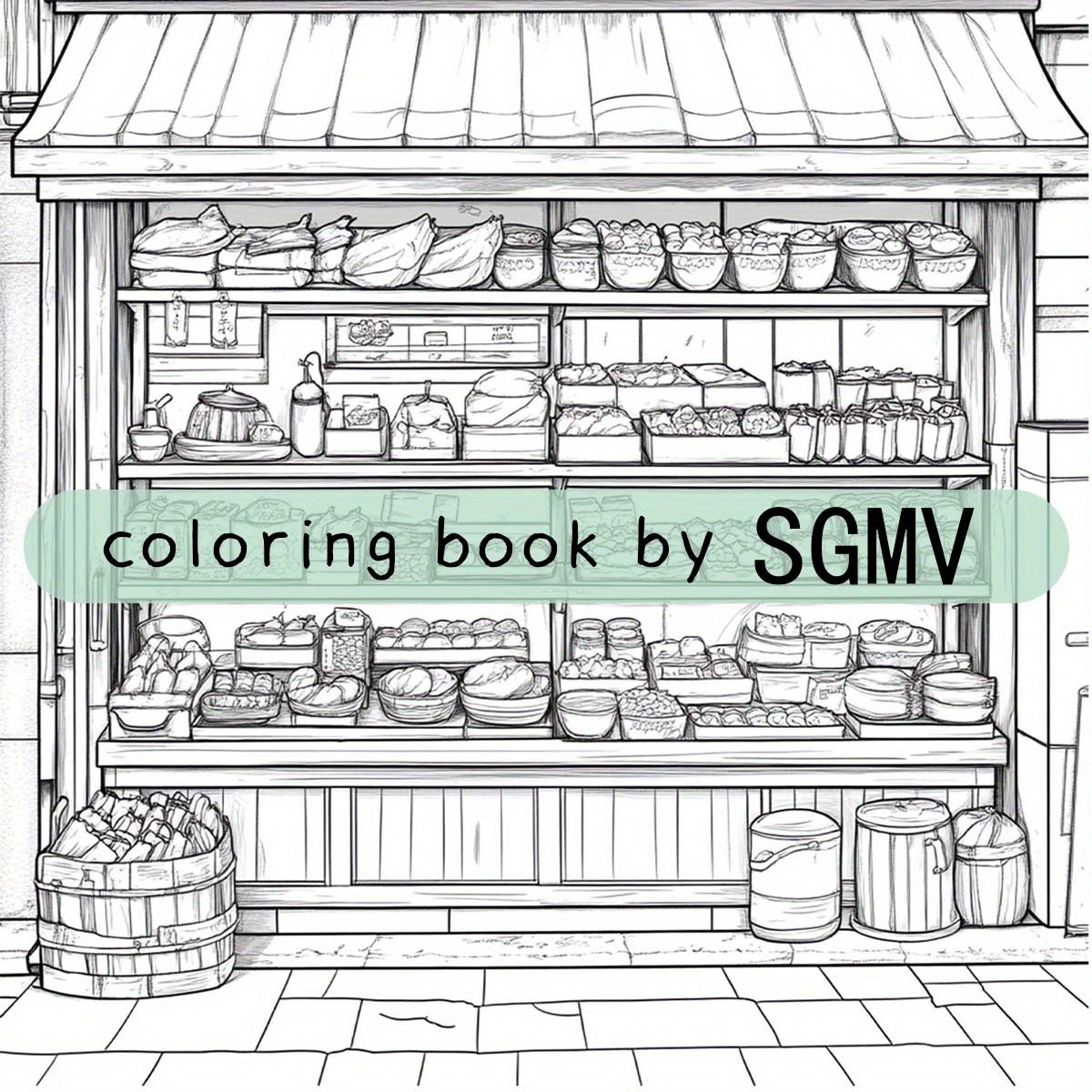 Bear Sail Upgraded Deluxe Edition Coloring Book 20x20cm Japanese Style