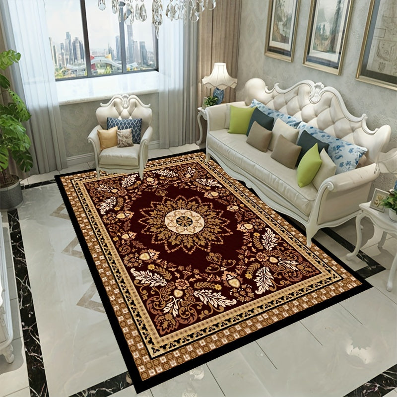Vintage Boho Kitchen Rug European Style Palace Classical American Rural Land Bla