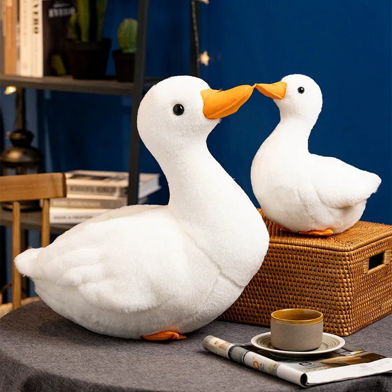 Fluffy Snow Cole Duck Plush Toy - Soft Stuffed Animal - Perfect for Home Decor