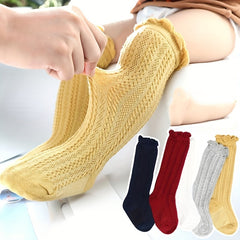 4 Pairs Baby Cable Knit Knee High Socks For Boy And Girls
