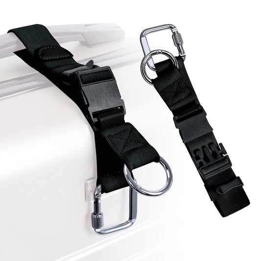 Stroller Hooks Adjustable Travel Strap with Square Hooks and Round Loop Buckles