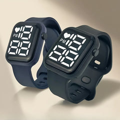Square Digital Sports Watch Multifunctional Minimalist Light Student