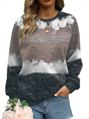 Casual Long Sleeve Crew Neck Sweatshirt for Women