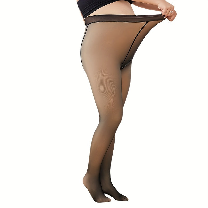 High Waist Opaque Slim Pantyhose for Women