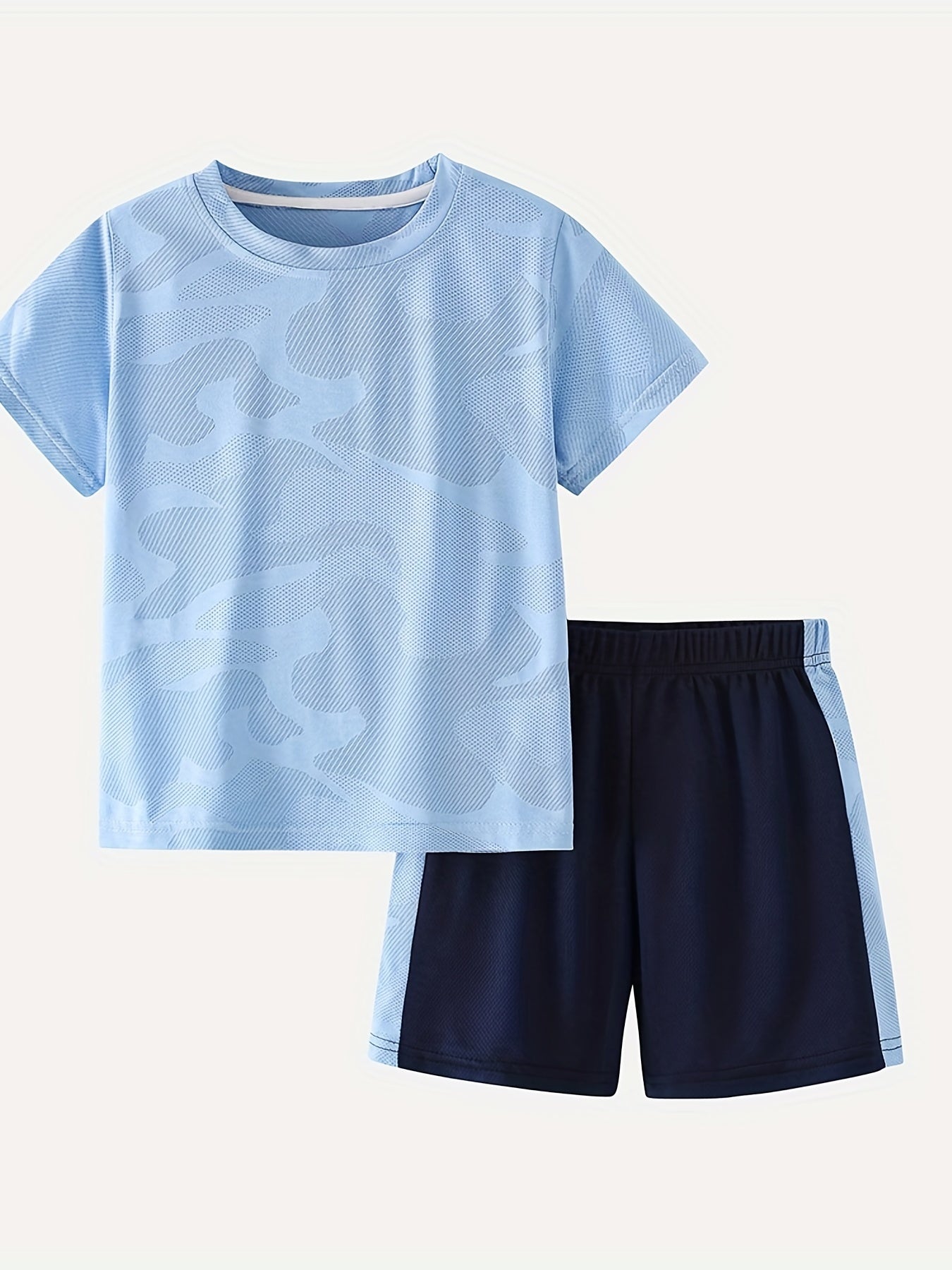 Camouflage Boy's 2pc T shirt & Shorts Set for Summer