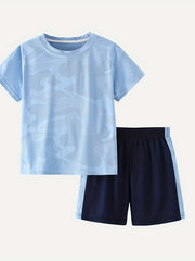 Camouflage Boy's 2pc T shirt & Shorts Set for Summer