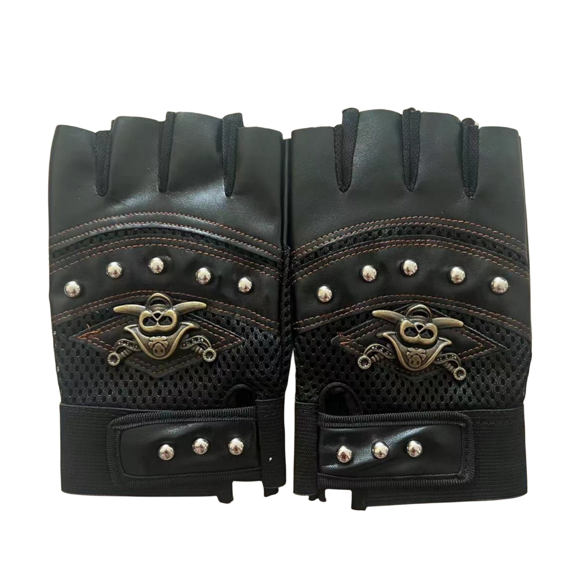 Half Finger Pirate Skull Outdoor Mountaineering Gloves