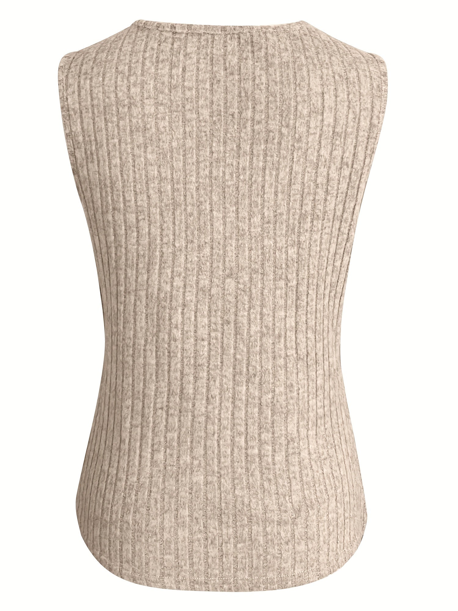 Ribbed Surplice Neck Tank Top Sleeveless Slim Fit Casual Summer Top