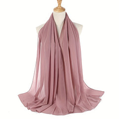 Chiffon Scarf Hijab Shawl Head Wrap Turban Windproof Beach Towel