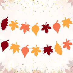Felt Leaf Garland Thanksgiving Fall Decorations 3.05m Fall Leaf Banner Garland