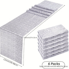 6pcs Sequin Table Runner for Party Decoration