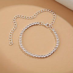 Rhinestone Claw Chain Anklet Glam Jewelry