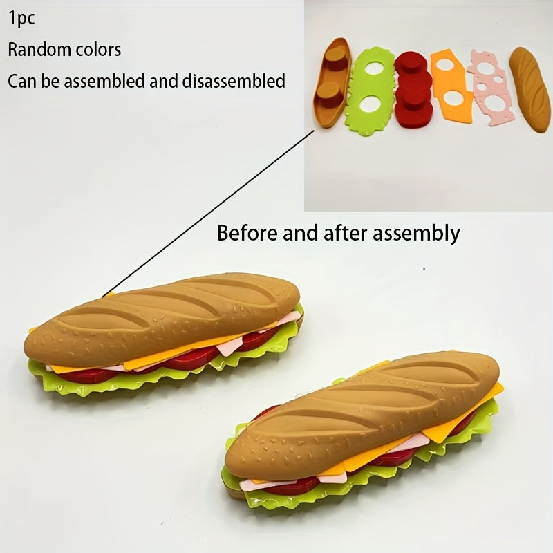 Detachable 3D Food Model Toy Western Cuisine Playset for Pretend Play