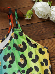 Ombre Leopard Print Tank Top Medium Stretch