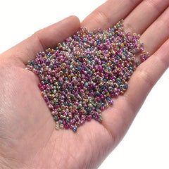 200Pcs Mixed Mini Glass Beads Multicolor Spacer Beads For DIY Jewelry