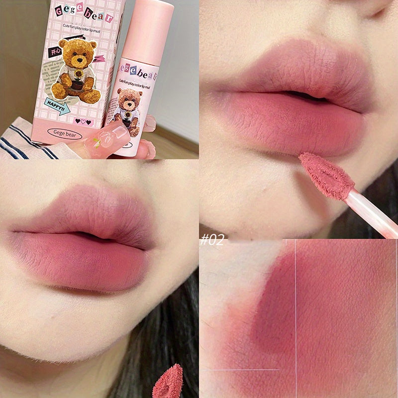 6 Colors Fun Lip Mud Matte Lip Glaze Velvet Soft Mist Sponge