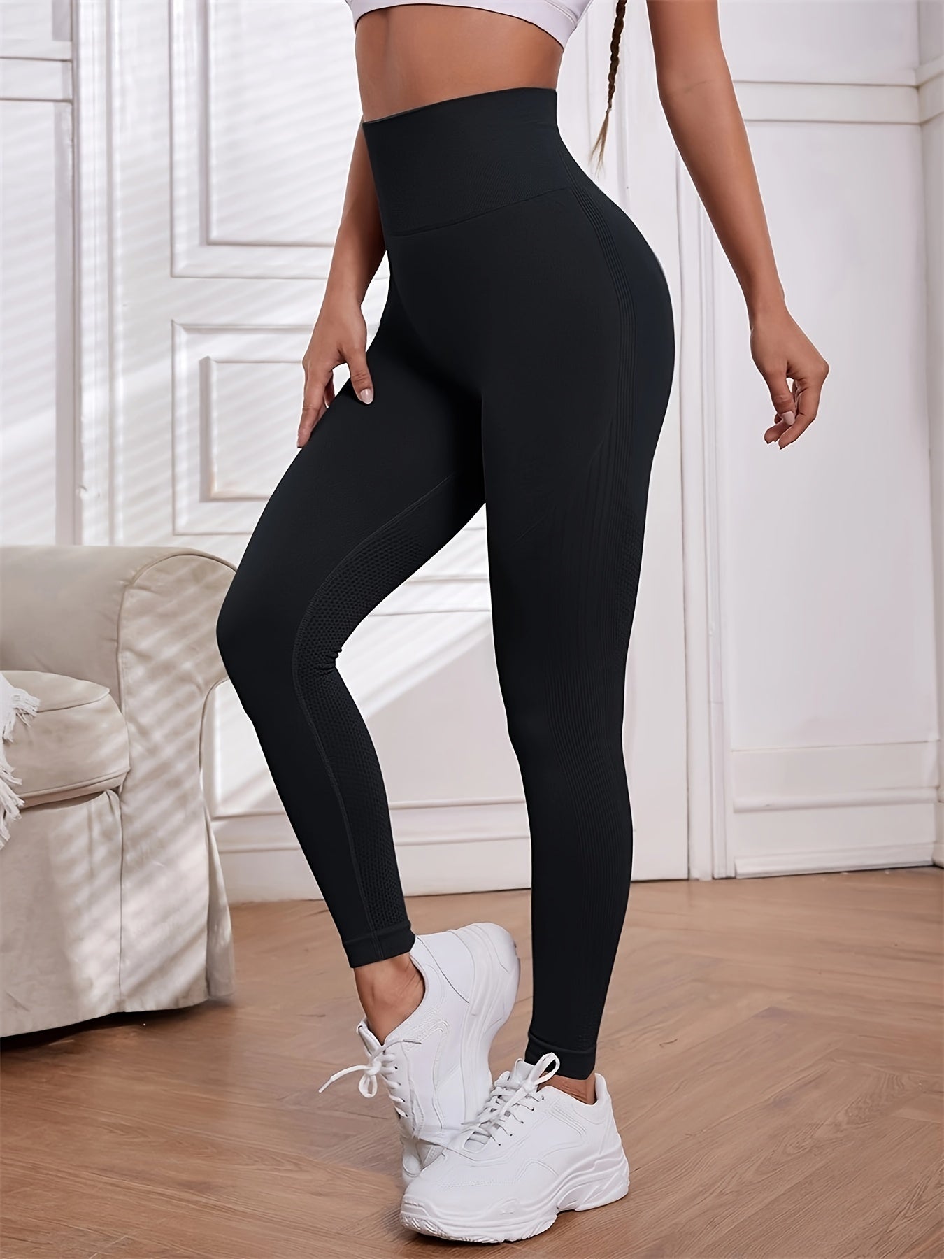 High Waist Yoga Pants Quick Drying Tummy Control Leggings