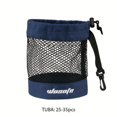 Mesh Golf Ball Bag Drawstring Holder with Hanging Strap