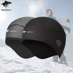 Skull Cap Sweat Wicking Helmet Liner with Ear Covers for Riding Cycling Running