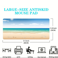 Summer Beach Non-slip Mouse Pad Game Pad 80.01 x 30.0cm