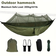 Outdoor Hammock With Mosquito Net Camping Swing