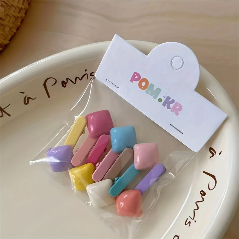 7pcs Heart Square Star Hairpin Girls Hair Accessories