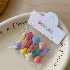 7pcs Heart Square Star Hairpin Girls Hair Accessories