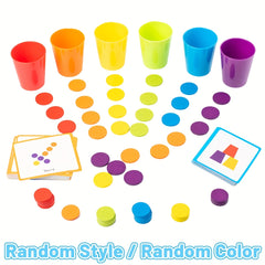 Baby Sensory Stacking Cups Toy & Shape Sorting Learning Game