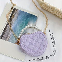 Princess Style Faux Pearl Bag Coin Purse for Kids